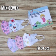 Masker ANAK DuckBill Motif 50pcs masker anak duckbill