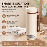 600ML thermos cup Portable Electric Kettle Travel Kettle 316 stainless steel coffee cup