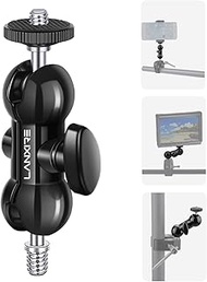Lanxire Cool Ballhead Multi-Function Double Ball Head - 1/4” Screw - Compatible with Camera Cage/Rig
