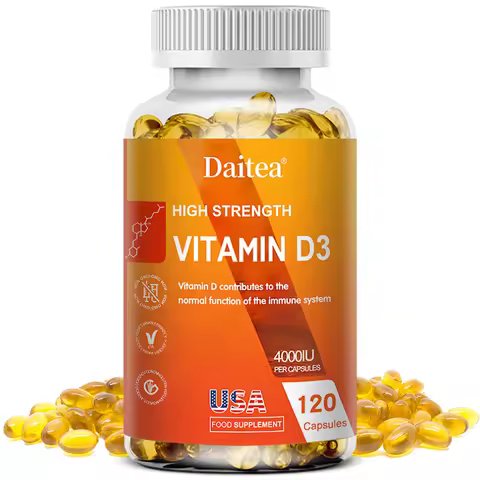Daitea Vitamin D3 4000IU, Rich in Vitamin D for Healthy Antioxidants Supporting Immune System Functi