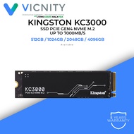 KINGSTON KC3000 PCIe 4.0 NVMe M.2 SSD(512GB/1024GB/2048GB/4096GB) 📌