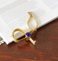 老雜貨 金色藍色手套夾 絲巾夾  1950年 W495