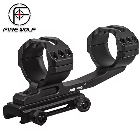 FIRE WOLF 34mm Heavy Duty Cantilever Scope Mount One Piece 6-Screw Picatinny Rail Scope Mount