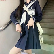 Student cyanosis basic jk uniform sailor suit college style spring and summer school uniform set