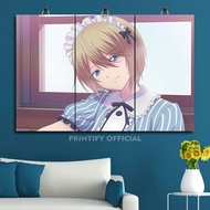Megami Wooden Poster No Cafe Terrace Akane Hououji 45X30 Multipanel | Megami Room Display No Cafe Te