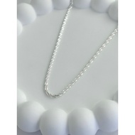 AG SILVER Rope Chain s925 Sterling Silver White Gold Plated Necklace Chain Pendant