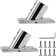 Laorde Stainless Steel Boat Rail Fittings 60 Degree 1 inch Boat Handrail Base Marine Grade Boat Rail