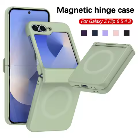 For Samsung Galaxy Z Flip 4 5 6 5G MagSafe Case Hinge Protection Magnetic Charging Shockproof Back C