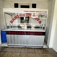 Etalase Kaca 2 Tingkat Bekas Nasi Padang
