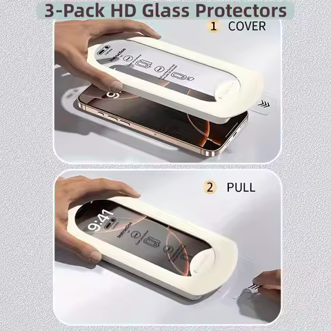 3pcs Screen Protector for iPhone 16 Pro Max 15 Pro Max 16 15 14 13 12 11 X HD Tempered Glass Screen 