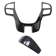 【Ready Stock&COD】for Ford Ranger Everest Endeavor 2015+ Carbon Fiber Steering Wheel & Gear Shift Cov