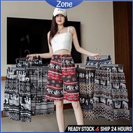 PNT66 ZONE Thai Elephant Pattern Shorts Women Summer Beach Shorts Elephant Print Summer Shorts Comfo