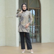 Atasan Batik Wanita Modern Blouse Batik Batik Baturaden Blouse