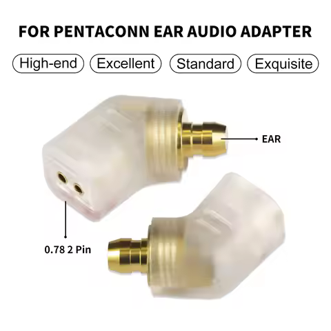 OKCSC EAR Male to 0.78mm 2 Pin Female Connecter Earphones Adapter Pentaconn for Acoustune HS1655 HS1