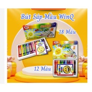 WinQ CR-07 12-Color, 18-Color Crayon Box 08 Bright, realistic colors, even color