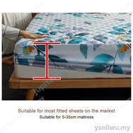 [Quick Shipment]100% Waterproof Cotton Mattress Protector Tilam Topper Single Queen King Size Fitted Bedsheet Cadar Plai
