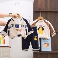 Premium 3in1 Boys' Jacket Set Bear Bigi Meyo Jacket Set T-shirt Long Pants Chinese New Year Clothes 