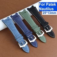 Nylon Leather Watch Strap for Patek Nautilus Cubitus 5711/5712 Concave Watch Band 25mm 13mm Replacem