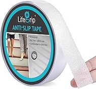 LifeGrip Transparent Anti Slip Tape, 1 inch by 17 feet, Non-Slip Traction Grip Tape to Tubs, Boats, 
