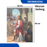 POSTER JALAN SALIB - 14 LEMBAR (32X22CM) / POSTER 14 PERHENTIAN JALAN SALIB