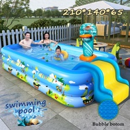 3M/2.6M/2.1M Inflatable Swimming Pool Family Big Size Swimming Pool Slide Big Pool Kids Ready Stock