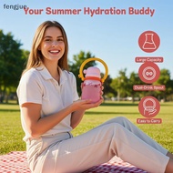 fengjue 650ML Large Capacity Plastic Water Bottle Cute Portable Plastic Cup Leakproof With Straw Spo