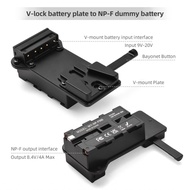 Andoer V Mount Battery Plate to NP-F Dummy Power Adapter Built-in Decode Chip Compatible with Sony N