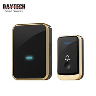 【lowest price】Daytech  Wireless Doorbell 1Receiver 1 Button Door Bell for Home 300m Range IP44 Waterproof Doorbell (DB18)