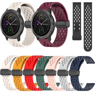 Silicone Magnetic Buckle Hole Strap For Garmin Vivoactive 3 Music element Candy Color Watch Band Bracelet