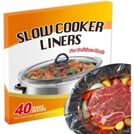 ECOOPTS Slow Cooker Liners Disposable Cooking Bags Small Size Pot Liners Fit 1QT to 3QT Suitable for