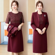 Married Mothers Wedding Banquet Noble Dress Spring And Autumn Fashion Suit Cheongsam Dress Happy Mot
