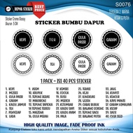 Stiker label Bumbu Dapur Bulat