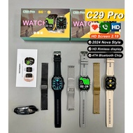 C29 Pro Smart 2025 New Women Men Watch 2.19 inches Full Touch Screen Fitness Tracker Double strap Bl