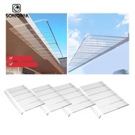 [SONONIA] Window Canopy, Outdoor Window Awning, Transparent PC, No Brackets, Wall Mounted, Patio Awn