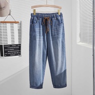 Summer Fat MM Stretchy Slimmer Look Daddy Pants Plus Fat Plus Size Women's Clothing 1kg Ultra-Thin J