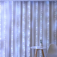 LED string ไฟผ้าม่านไฟ 3 M x 3 M 300 LED icicle ไฟน้ำตก fairy string garland สวนกลางแจ้งงานแต่งงานวันหยุดตกแต่งคริสต์มาส