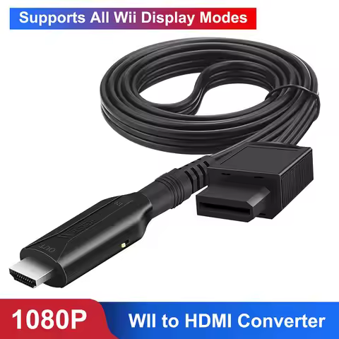 WII to HDMI Converter Adapter Full HD 1080P Wii2HDMI Video Converter Cable for PC HDTV Monitor Displ