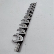 10PCS Hand Tool Individual 3/8 Inch Drive Flare Nut Wrenches Fully Polished 10-22mm for Torque Wrenc