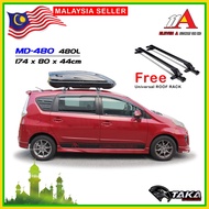 TAKA MD-480 Roof Box 480L Storage Carrier Roofbox with FREE Roof Rack