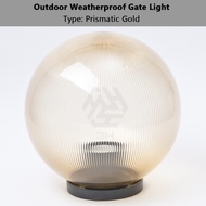 3H Lampu Casing Pagar Kalis Cuaca E27 6/8/10/12/16/20-inci Outdoor Globe Opal Casing For Tiang/Gerba