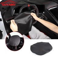 For Corvette C8 Stingray Z51 Z06 2020-2023 Car PU Leather Interior Steering Wheel Sunproof Trim Cove