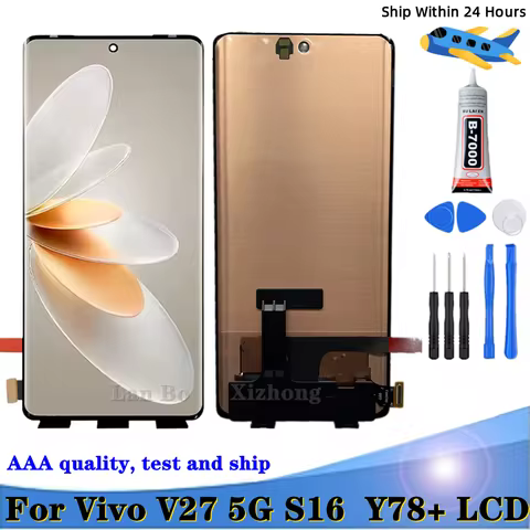 100%Tested 6.78"TFT Display For Vivo V27 5G S16 Y78+ LCD Display Touch Screen Digitizer Panel Assemb