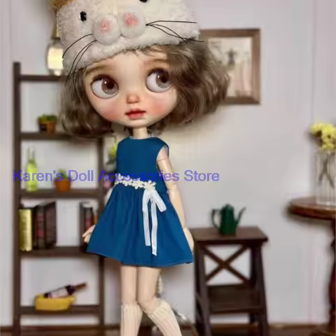 2pcs French artistic style Dress, lace stockings for landoudou/Blythe(Fit for Lulu,ymy24,Ob22,24,26,