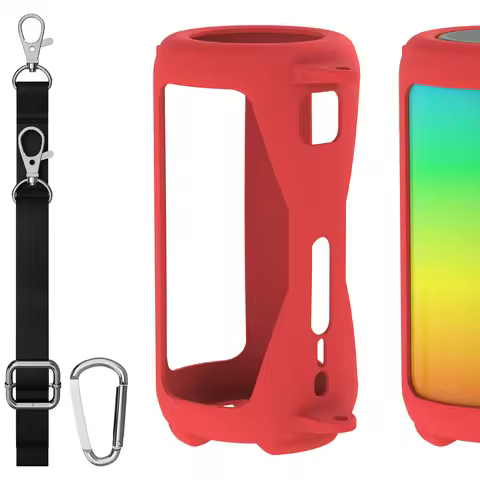 Geekria Silicone Speaker Case Cover Compatible with JBL Pulse 5 Case, Protective Soft Skin