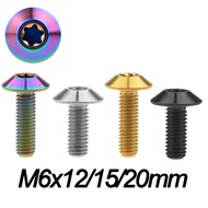 Wanyifa Titanium Bolt M6x12 15 16 20 mm Torx Head Screw Umbrella Head Screw Grade 5 for Bicycle Accessories Motorcycle Parts