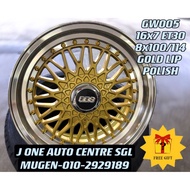 NEW RIM 16 BBS VIOS YARIS MYVI ALZA WIRA WAJA PERSONA SATRIA NEO HONDA HATCHBACK