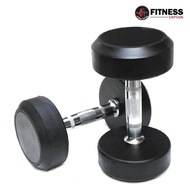 Fitness Captain Gym Rubber-Coated Round Fix Weight Dumbbell 20kg ( 2 x 10kg ) B75