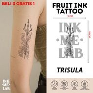 INKMELAB - TRISULA Fruit Ink Temporary Tattoo 16X4CM - Semi-Permanent Temporary Tattoo Lasts 3 Weeks
