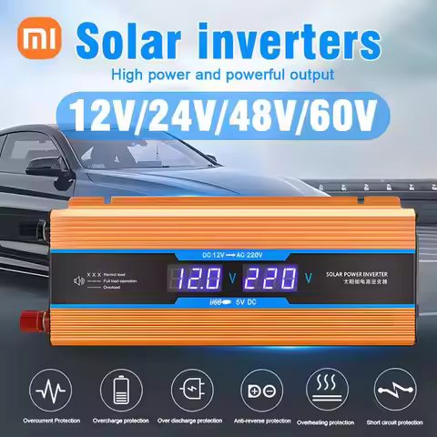 4000W/6000W Inversor 12v To 220v 2000W 220 Durable LCD Display Dual 2 USB EU Car Inverter Transforme