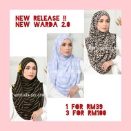 NEW RELEASE WARDA PRINTED 26 JAN MOOTIARA INSTANT SHAWL TUDUNG TAK YAH GOSOK